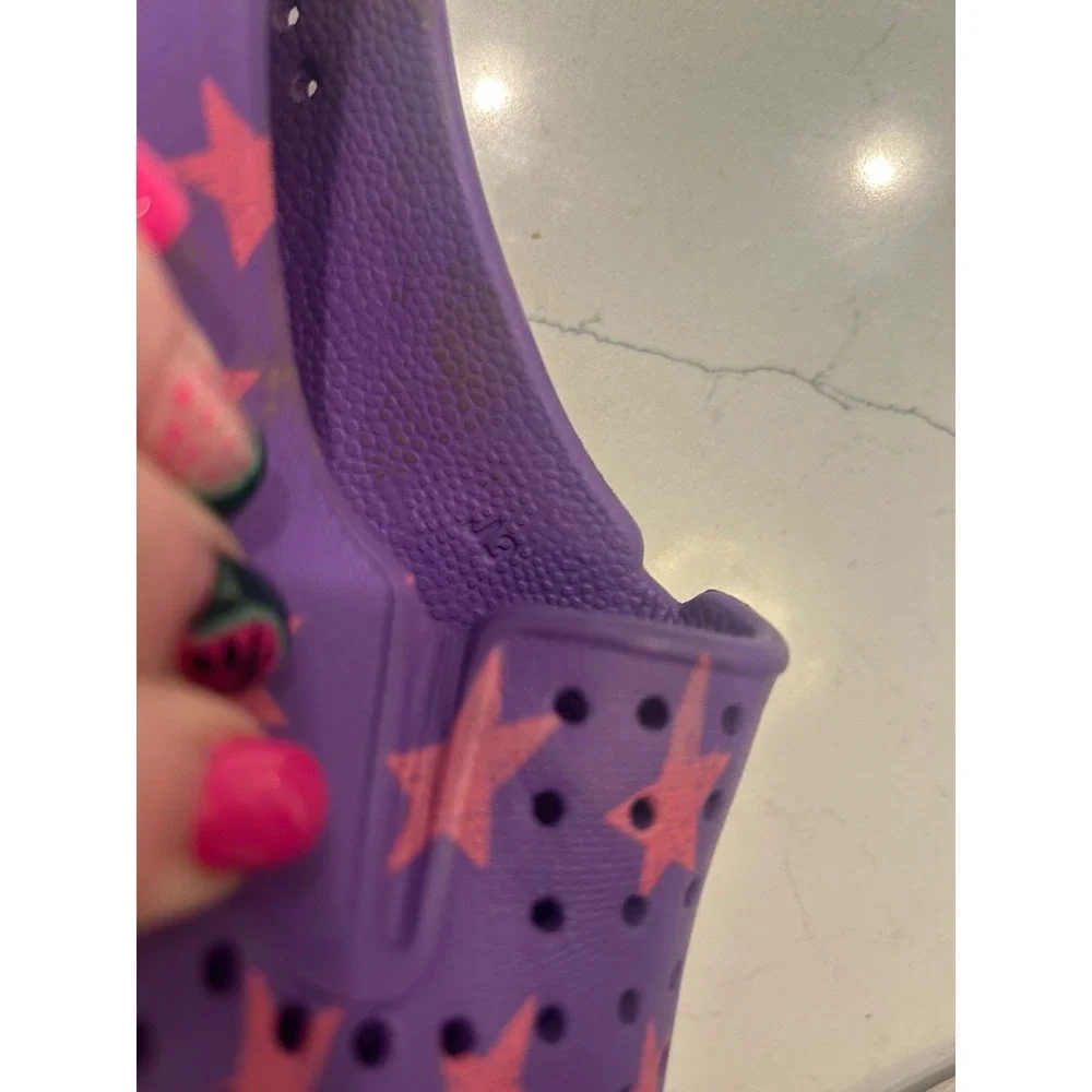 Native‎ Jefferson Sneakers Purple Pink Star Print Slip On Water Shoes Kids J3